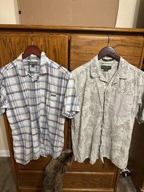 Short-Sleeve Plaid Button-Up Shirt - Blue/White- Eddie Bauer
